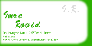 imre rovid business card